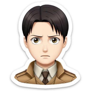 Levi ackerman from attack on titan sticker