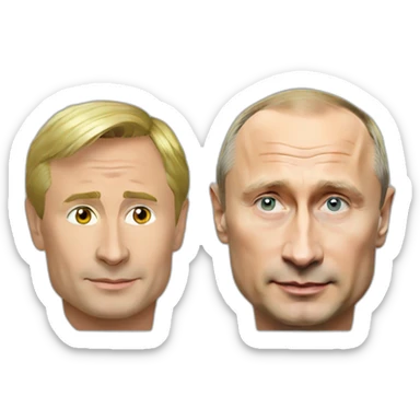 Vladimir Putin and zelensky sticker