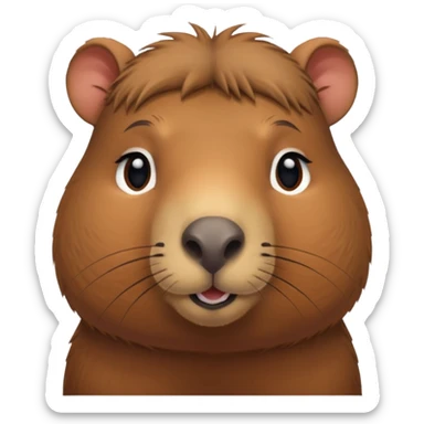 Capibara tierno enamorado sticker
