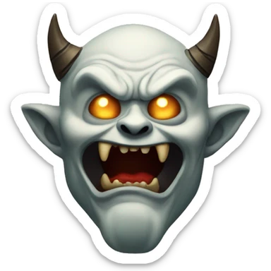Scary demon sticker