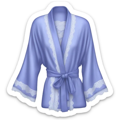 Periwinkle silk lace robe sticker