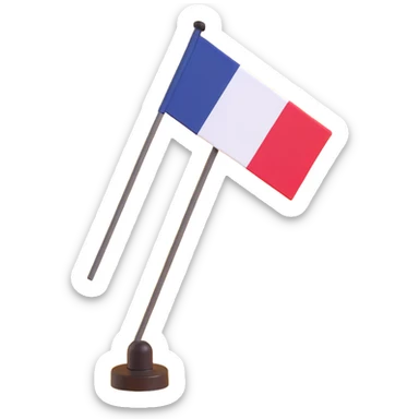 French flag with no entry sign overlay sticker
