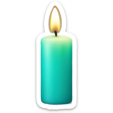 Turquoise coloured candle sticker
