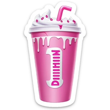 A Dunkin coffee cup but Megan thee stallion themed that says HOTTIES run on Dunkin  sticker