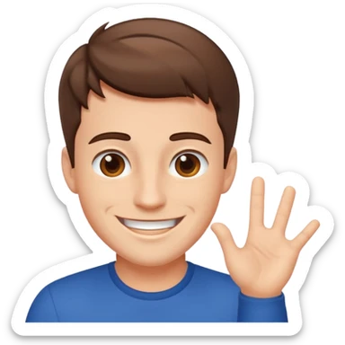 Energetic man sticker