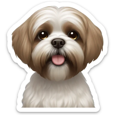 Brown shih tzu bichon  sticker