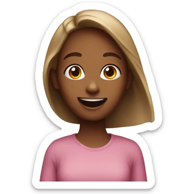 A girl having fun sticker