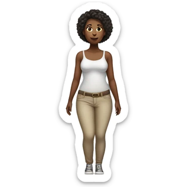 A woman full body with large hips sticker