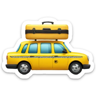 taxi with luggage sticker