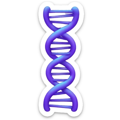 Purple DNA double helix sticker