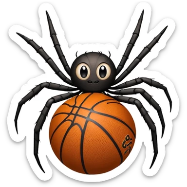 A spider with a basketball sticker