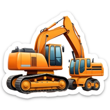 Excavator dirt dump truck sticker