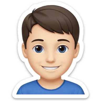 blue dress boy sticker