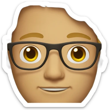 My emoji with specs sticker