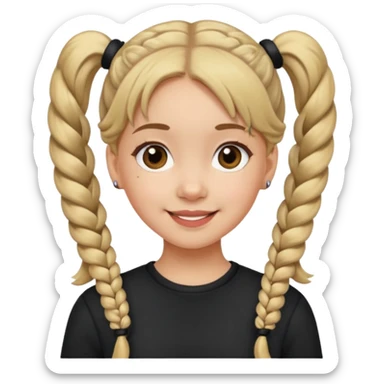 cewe lembut rambut kuncir 2 item kayak cute gitu tapi gausah adakepangnya  dan sudah agak dewasa gitu sticker