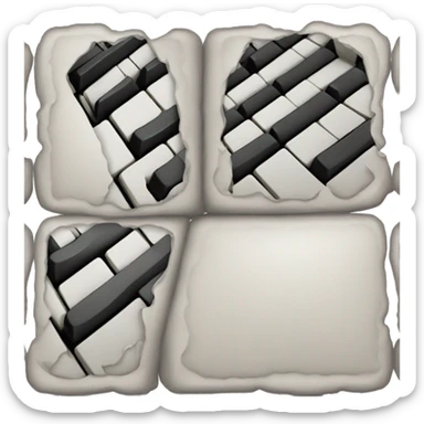 A keyboard that is split in two pieces  sticker