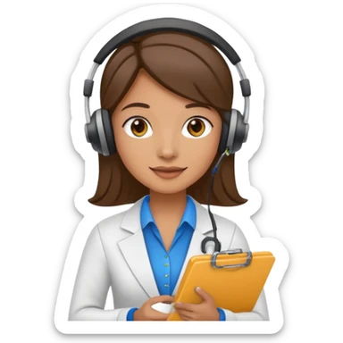 Event Planner Holding A Clipboard And Headset sticker