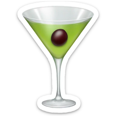 Face mask with martini sticker