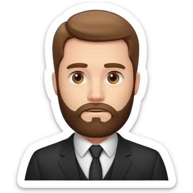bearded man in a suit sticker