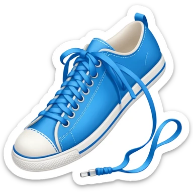 make an emoji of blue shoe laces only- they should be long and stringy sticker