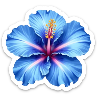 blue hibiscus flower  sticker