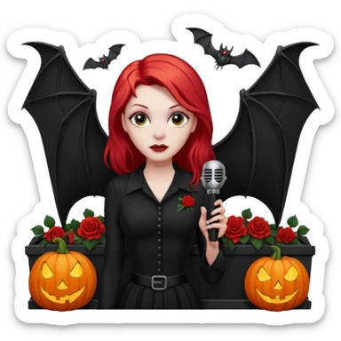 Chris motionless  🕸🦇🎃🥀⚰️🖤🪦🎶🎤👩‍🦰 sticker