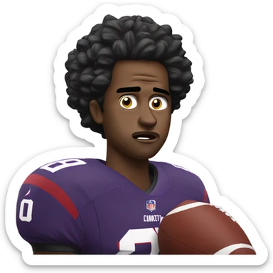 Washington commanders crying football  sticker