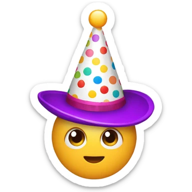 Birthday hat sticker