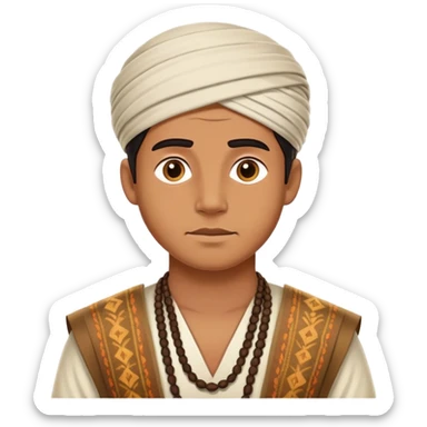 Cinematic Realistic Ho Chi Minh Portrait Emoji, depicted as a determined revolutionary leader in traditional attire with a humble expression, rendered with lifelike textures and soft natural lighting that captures his enduring legacy. sticker