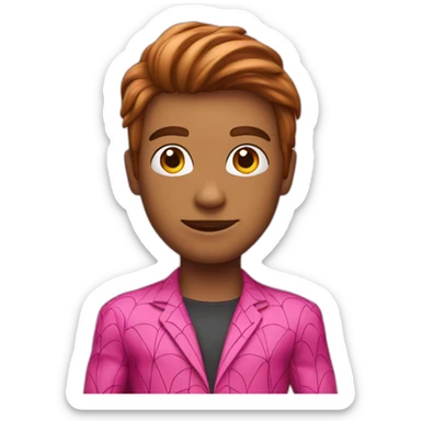 Spiderman with a pink suit sticker