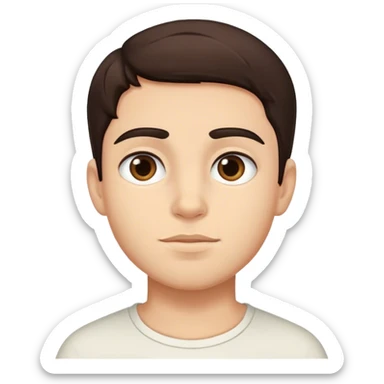 dark brown hair italian boy  sticker