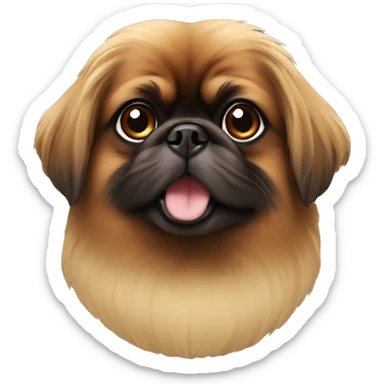 Brown Pekingese  sticker
