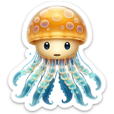 Baby jellyfish with unique design sticker