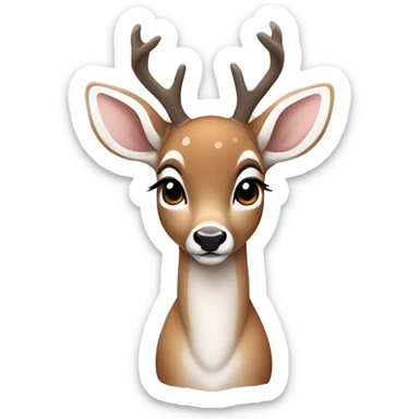 A cute baby whitetailed deer sticker