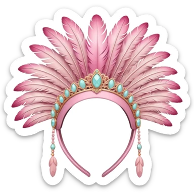 Pink headpiece sticker