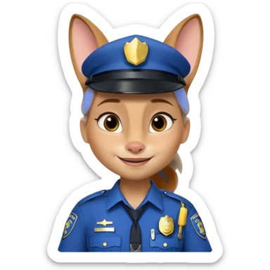 judy hopps from zootopia, pixar sticker