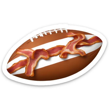 Bacon football sticker