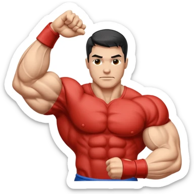 strong and detailed flexed veiny bicep sticker