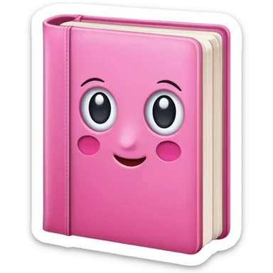 Icone book utilise couleurs rose sticker