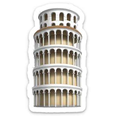 Leaning tower of pisa sticker
