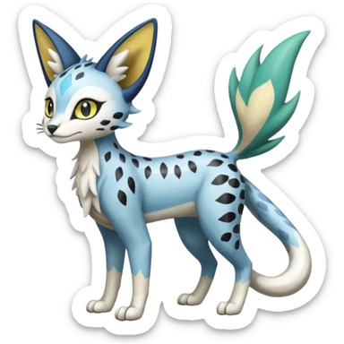 Meloetta-Trico-Silvally-Nargacuga-Sergal-Serval-Cresselia-Fakémon-creature-hybrid sticker