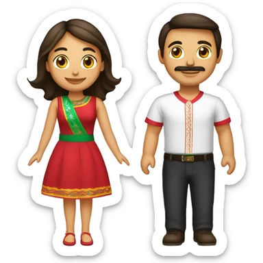 Une portugaise et un mexicain en couple sticker