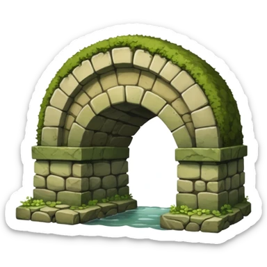 a simple rustic stone bridge sticker