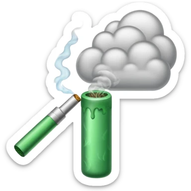 smoke coming out of a blunt sticker