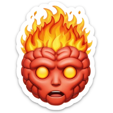 brain on fire  sticker