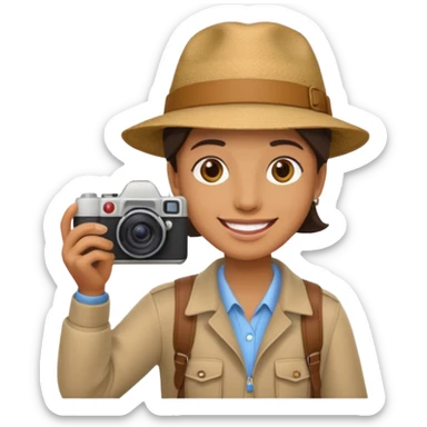 Tourist Taking Photo sticker