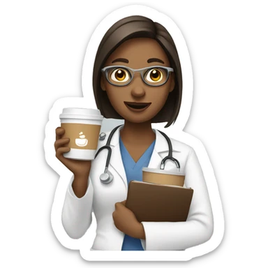 Nursing student with lots of coffee sticker