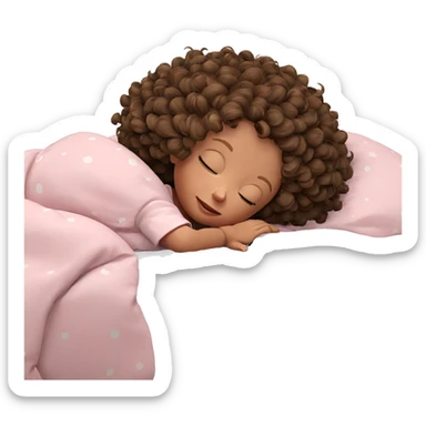 sleeping girl with freckles sticker