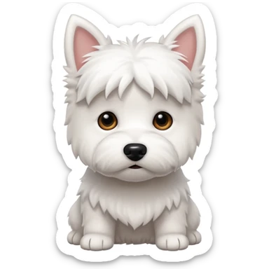Tiny westie dog sticker