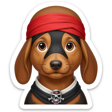 Perro salchicha pirata sticker